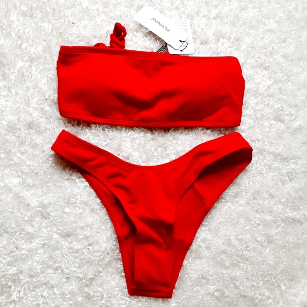 Red two piece Swimsuit size small New